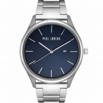 Orë dore për meshkuj Paul Lorens PL1273B-6C1, quartz, çelik inox, argjendi