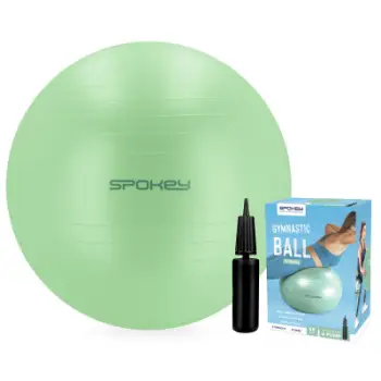 Top gjimnastike Spokey Fitball SPK-943625, PVC Anti Burst, me pompë, gri