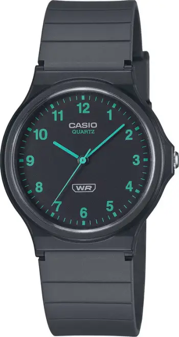 Orë dore Casio MQ-24B-8BEF, quartz, rezistente ndaj ujit, e zezë