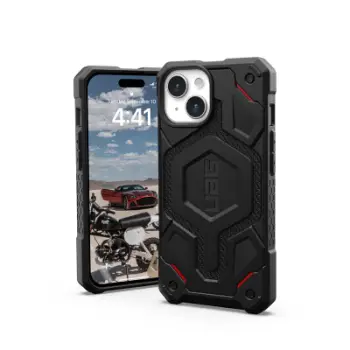 Mbrojtëse telefoni UAG Monarch Pro Kevlar për iPhone 15 6.1", me magnet MagSafe, e zezë