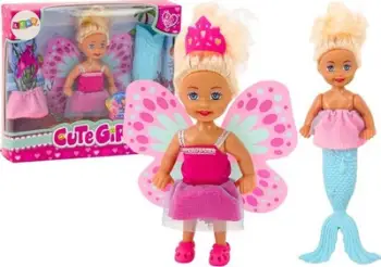Lodër kukull LEAN Toys Mini 2in1 Mermaid Fairy, plastike, për fëmijë 3+