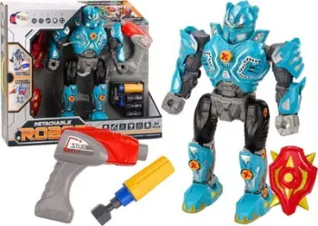 Robot lodër me trapano dhe kaçavidë, drita dhe zë, ngjyrë turquoise