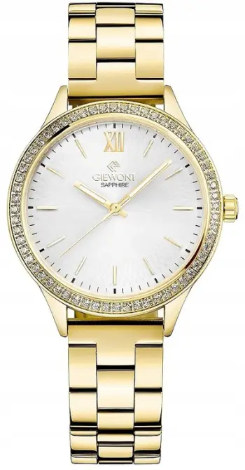 Orë dore Giewont GW1140-B2, femërore, 36mm, xham safir, ngjyrë ari