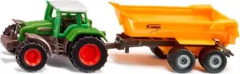 Lodra traktor Siku Fendt me rimorkio Krampe, metal dhe plastikë, për fëmijë