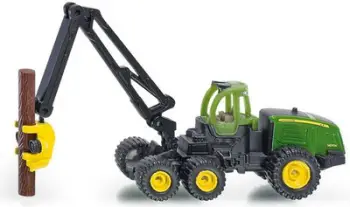 Lodër traktor pyjor Siku John Deere 1652, metal, goma gome, jeshile