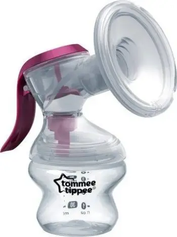 Pompa manuale gjiri Tommee Tippee Made for Me, dorezë ergonomike, pa BPA, transparente