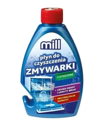 Pastrues pjatalarëse Mill 3 in 1, solucion i lëngshëm, 250 ml, blu