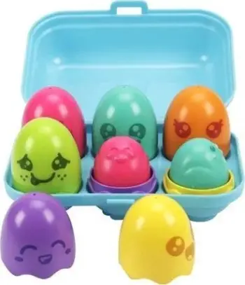 Lodër edukative Tomy Hide & Squeak Bright Chicks, set 6 vezë, shumëngjyrëshe