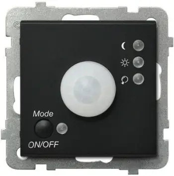 Senzor lëvizjeje Ospel Sonata ŁP-16R/m/33, elektronik, 230V, metalik i zi