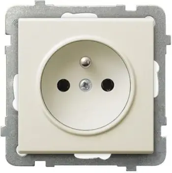 Prizë e vetme Ospel Sonata GP-1RZ/m/27, 16A 250V, me tokëzim, ecru