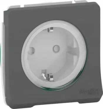 Prizë Schneider Electric Mureva Styl Schuko MUR36135, 16A, IP55, antracit