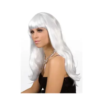 Parukë Boland Chic Ladies, flokë të gjatë kaçurrela, e bardhë