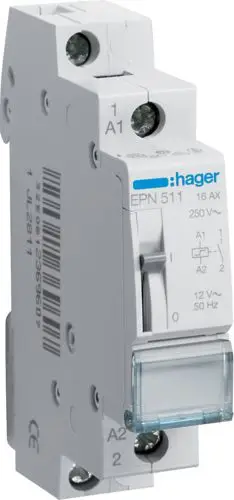 Rele impulsive Hager EPN511, 16A, 12V AC, 1NO