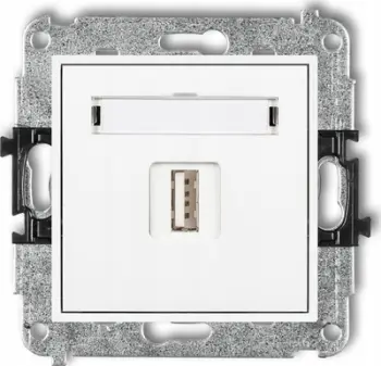 Prizë karikuesi USB Karlik MINI, 5V 2A, e bardhë
