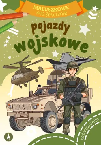 Bllok pikturimi për fëmijë Military Vehicles, me vizatime dhe ngjyra, shumëngjyrësh
