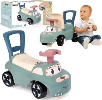 Makinë lodër ride on Smoby Little Eater 140503, me timon, me dorezë shtytëse, jeshile