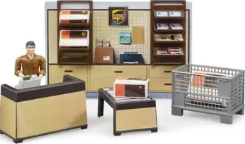 Set lodër Bruder BWorld UPS Store Office 62250, shkalla 1:16, plastikë, shumëngjyrëshe