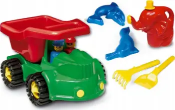 Set lodrash rëre Hemar Family Jeep, makinë plastike, aksesorë rëre dhe kusi uji, shumëngjyrësh