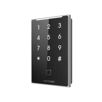 Lexues karte Hikvision DS-K1109DKB, 13.56 MHz, tastierë, i zi