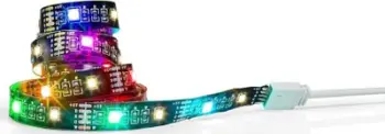 Shirit LED inteligjent Bluetooth, 2m, RGB shumëngjyrësh, me USB