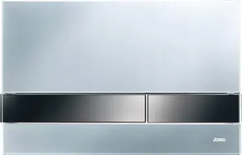 Buton shkarkimi WC Jomo Exclusive 2.0, sistem me dy sasi, plastikë, krom mat