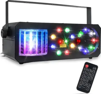 Efekt drite Light4Me PARTY III V2, multiefekt LED lazer, me telekomandë, i zi