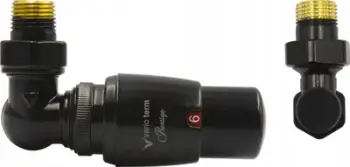 Set termostatik Vario Term Master Black Matt 24 Left, kokë termostatike Prestige, i zi mat