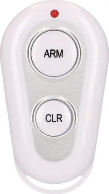 Telekomandë alarmi MH Remote Control, dy butona, me varëse çelësash, e bardhë