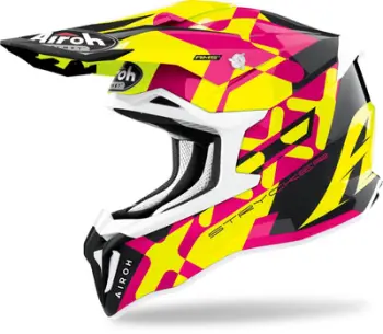 Kaska motocross Airoh Strycker XXX Carbon, fibër karboni, madhësia XL, rozë
