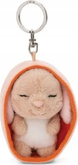 Varëse çelësash Nici Green Sleeping Pets, lepurush pelushi 8cm, me shportë, ngjyrë karamel