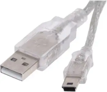 Kabllo USB Logo, USB-A -miniUSB, 0.6 m, transparente