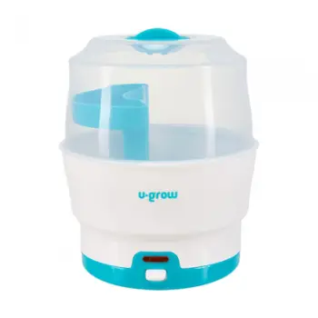Sterilizues biberonash U-Grow, për 6 biberona, plastik, i bardhë