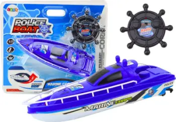 Varkë policore me telekomandë OEM Police Boat 5905991007128, elektrike, për ujë, shumëngjyrëshe
