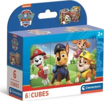 Puzzle me kube Clementoni Paw Patrol, 6 kube, për fëmijë 3+, shumëngjyrësh