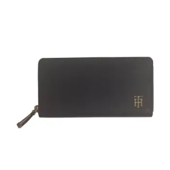 Portofol femrash Tommy Hilfiger Saffiano Large Za AW0AW08507, mbyllje me zinxhir, i zi