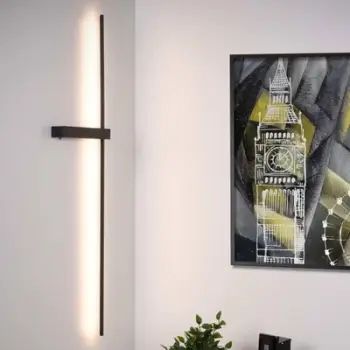 Aplike muri Lucide Segin, LED 10W, 2700K, e zezë