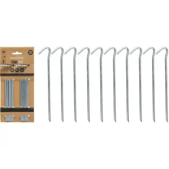 Set kunjash tende RedCliffs Tent Peg, metalik, 17 cm, 10 copë, ngjyrë argjendtë