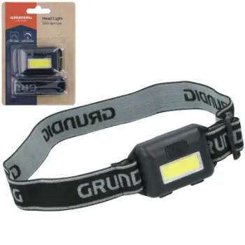 Dritë koke Grundig LED COB, 80 lumen, 3 mënyra, e zezë