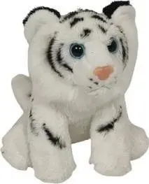 Lodër pelushi Dubi White Tiger Sitting, 14cm, e bardhë