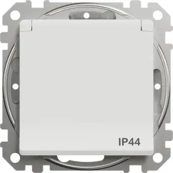 Prizë Sedna Design me kapak, IP44, 16A 230V, e bardhë
