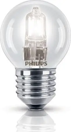 Llambë halogjene Philips EcoClassic Globe, 18W, E27, transparente
