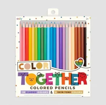 Set lapsa ngjyrues Color Together, 24 copë, 18 ngjyra klasike, 6 nuanca lëkure