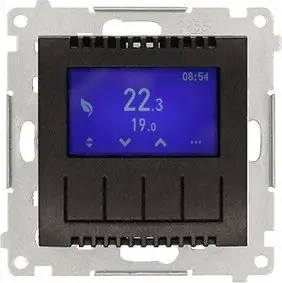 Termostat me ekran Simon 54, programues, antracit