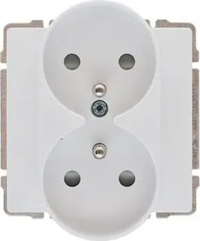 Prizë dyshe e brendshme KOS KOS66, 16A 250V, IP40, e bardhë
