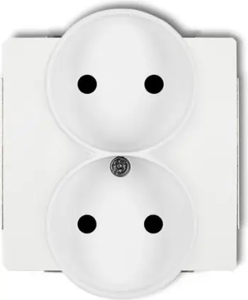 Prizë dyshe Karlik Deco DGPR-2, 16A, pa mbulesë, e bardhë
