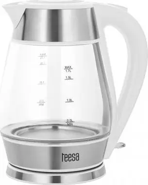 Ibrik elektrik Teesa, 2200 W, 1.7 l, qelq / i bardhë