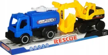 Lodër makina ndërtimi Swede, set me 2 pjesë, plastikë, shumëngjyrëshe