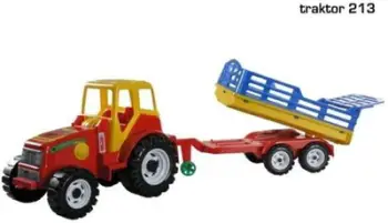 Lodër traktor me rimorkio CHOIŃSKI CHOIŃ 213, plastikë, jeshile