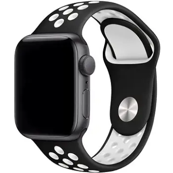 Rrip ore Eternico Sporty për Apple Watch, 38mm 40mm 41mm, i bardhë me të zeza