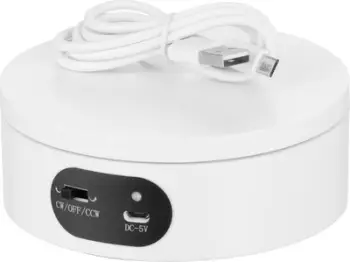Bazë rrotulluese FreePower 360°, 12 cm, DC 5V USB, e bardhë